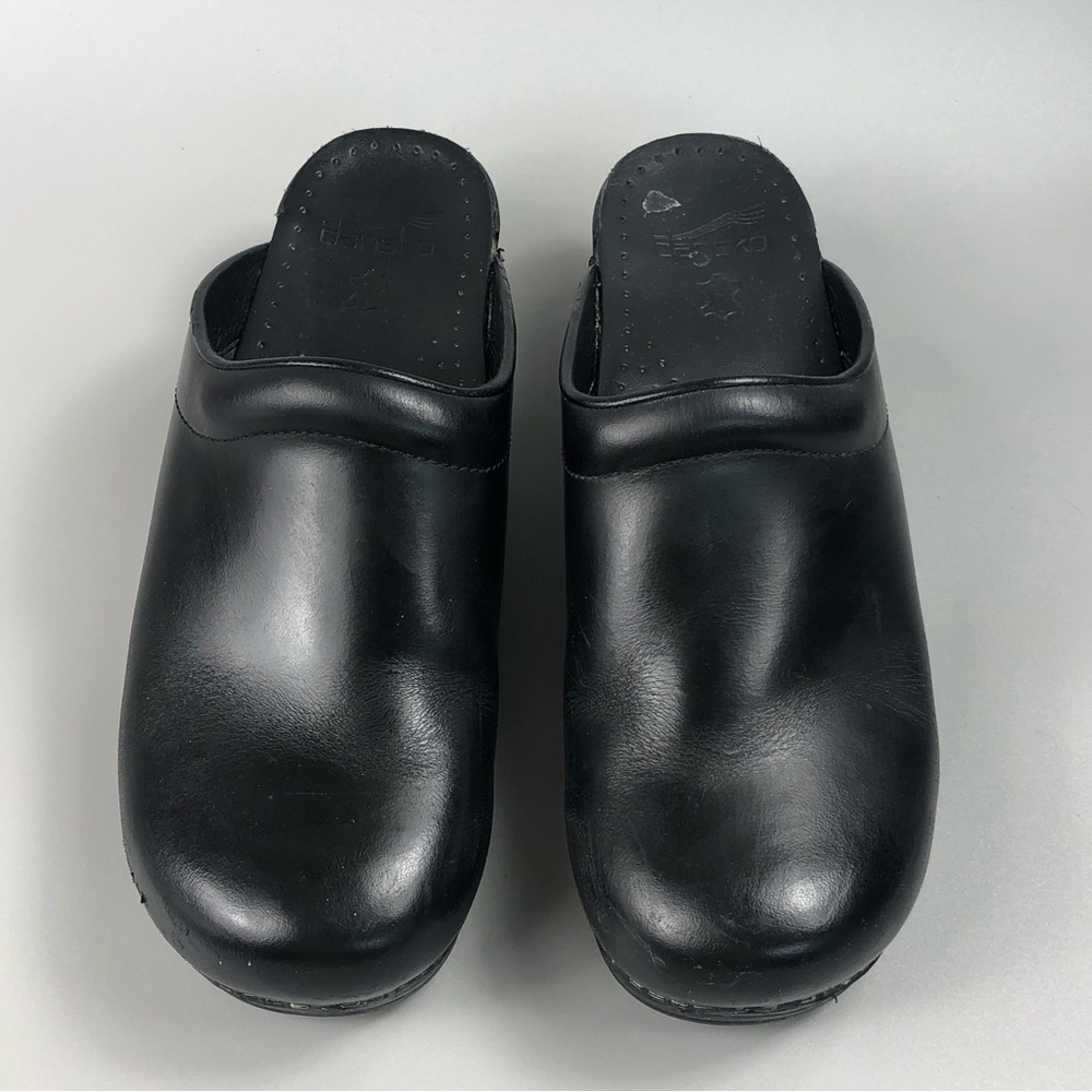 Dansko Women’s Black Leather Slide Mules Clogs Size 9.5 - Picture 5 of 12